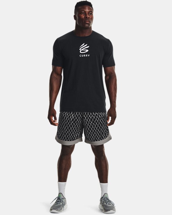 Men's Curry UNDRTD Splash T-Shirt, Black, pdpMainDesktop image number 2